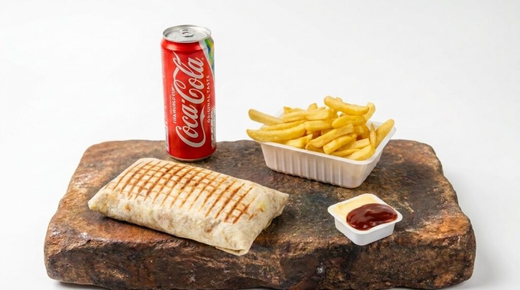 Menu avec frites et boisson